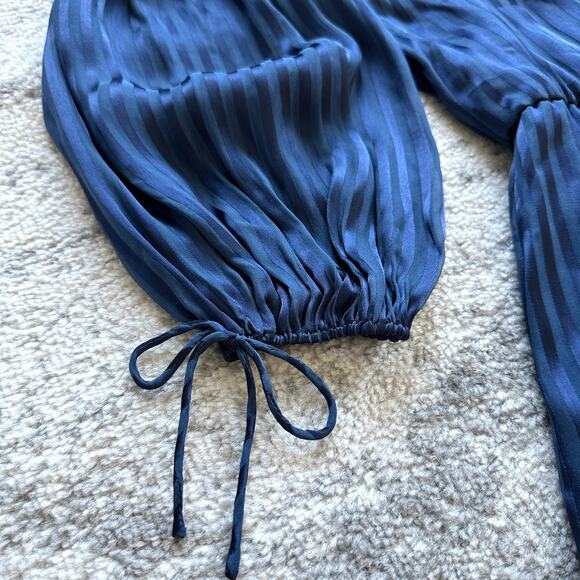 NWT Alice + Olivia Callan Silk Blend Striped Romper Size 4 - Picture 10 of 15